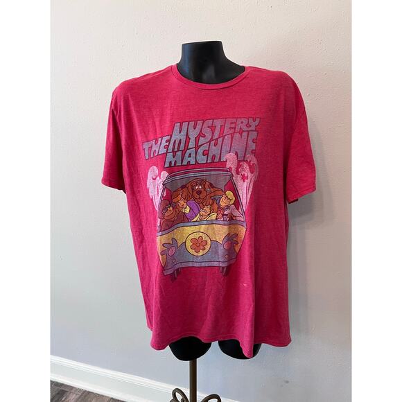Scooby Doo Mystery Machine Multicolored Distressed T-Shirt Size XL Skater**Flaw* - Picture 1 of 4